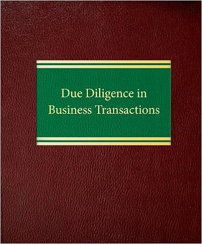 Due Diligence in Business Transactions (Corporate Law Commercial Law Business Law)